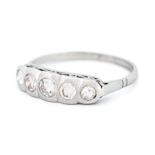 Bague 52.5 Bague rivière - Diamants taille ancienne en platine 58 Facettes ABF1493922394959A6DBB6DF4ADE9AEC