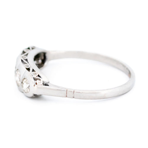 Bague 52.5 Bague rivière - Diamants taille ancienne en platine 58 Facettes ABF1493922394959A6DBB6DF4ADE9AEC