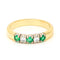 Bague 52.5 Bague en or jaune et blanc 14k, émeraudes et diamants 58 Facettes 78A836AE470A492DA0A6D54A4C88D17D