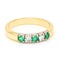 Bague 52.5 Bague en or jaune et blanc 14k, émeraudes et diamants 58 Facettes 78A836AE470A492DA0A6D54A4C88D17D