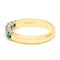 Bague 52.5 Bague en or jaune et blanc 14k, émeraudes et diamants 58 Facettes 78A836AE470A492DA0A6D54A4C88D17D