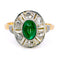 Bague 53.5 Bague Art déco en or 18 ct avec émeraude et diamant 58 Facettes 37A8280FBA9148F2819E194FCF5B7C61