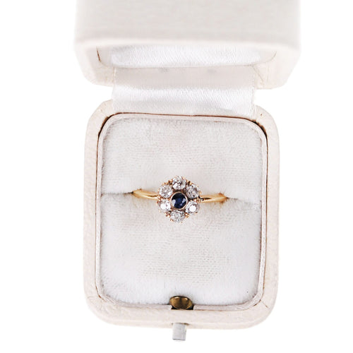 Bague 54 Bague en or 18k, saphir et diamants taille ancienne 58 Facettes F08ACFC2E67A42D297C9E07EEDF941FB
