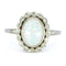 Bague 54 Bague ovale en platine avec opale et diamants 58 Facettes 39E179AC58BE488FB4B864718383155A