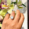 Bague 54 Bague ovale en platine avec opale et diamants 58 Facettes 39E179AC58BE488FB4B864718383155A