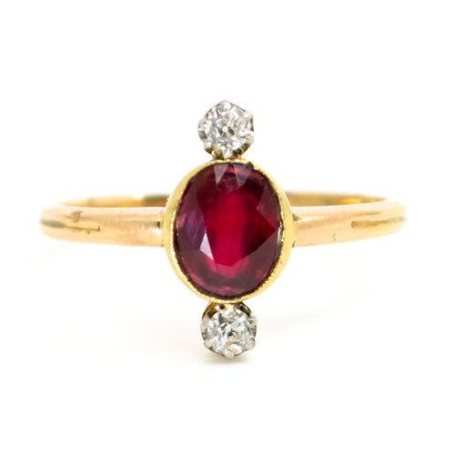 Bague 54 Bague ancienne - Rubis et diamants en or jaune 14k 58 Facettes EAC9A69896FD4E3F894718216EB4E13F