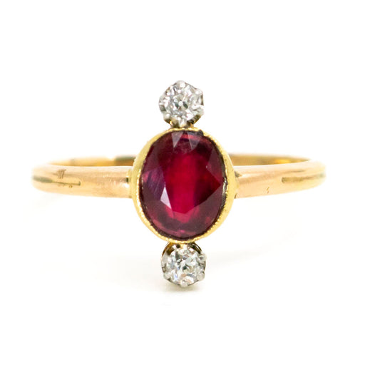 Bague 54 Bague ancienne - Rubis et diamants en or jaune 14k 58 Facettes EAC9A69896FD4E3F894718216EB4E13F