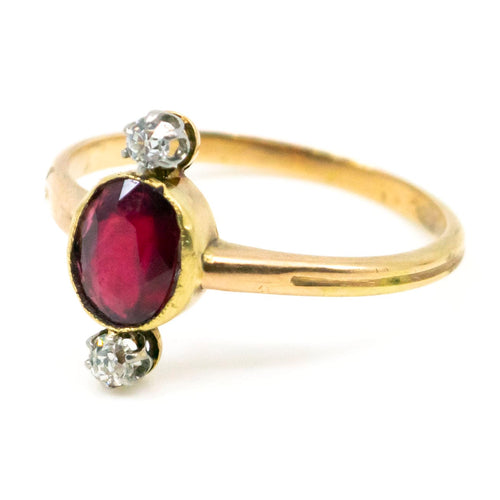 Bague 54 Bague ancienne - Rubis et diamants en or jaune 14k 58 Facettes EAC9A69896FD4E3F894718216EB4E13F