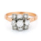 Bague 57 Bague rétro en or jaune 18 carats et platine avec diamants 58 Facettes D8723C1C4DA74C178BA364DFE08475C0