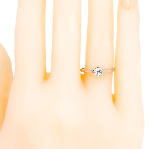 Bague 51 Bague solitaire rétro en or jaune et blanc 14k avec diamant 58 Facettes 7CFD1D485F9B45B895D85A2433C5D286