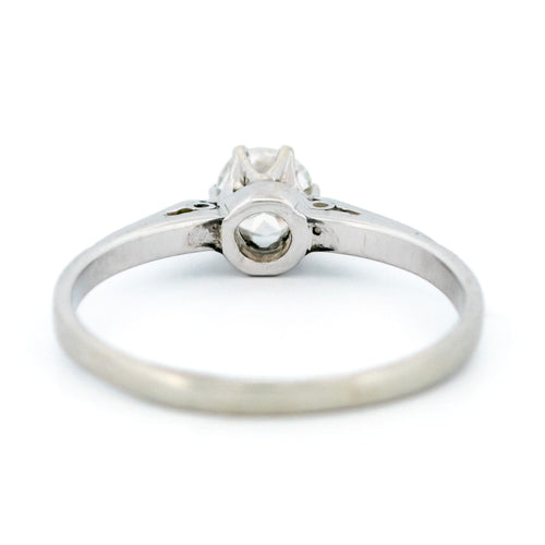 Bague 51 Bague solitaire rétro en or jaune et blanc 14k avec diamant 58 Facettes 7CFD1D485F9B45B895D85A2433C5D286