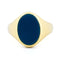 Bague 60 Bague chevalière en or 14k avec agate bleue 58 Facettes 7CC3916DB1F34D9A856726197078BE9D
