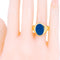 Bague 60 Bague chevalière en or 14k avec agate bleue 58 Facettes 7CC3916DB1F34D9A856726197078BE9D