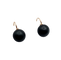 Boucles d'oreilles Boucles d’oreilles dormeuses anciennes en or 18k, cabochon de jais, vers 1900 58 Facettes A07957