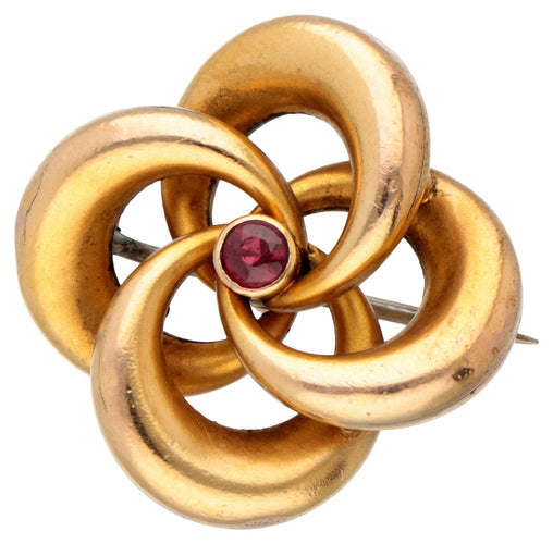 Broche Broche nœud d’amour en or 14k avec grenat 58 Facettes CB0CB36068F243BE8E0A9551AFFAC733
