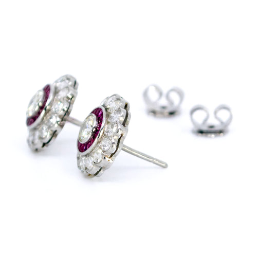 Boucles d'oreilles Boucles d’oreilles Art déco en platine, diamants et rubis 58 Facettes D142CB1AA0A44E93A57F3964C740BA1D