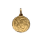 Pendentif Médaillon Chérubin en or jaune 18 carats 58 Facettes #2641