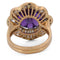 Bague 54 Bague en or jaune 18 carats, améthyste et diamants 58 Facettes AN636 (00429)