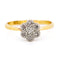 Bague 53 Bague florale en or 18k et platine, diamants taille simple et rose, époque édouardienne 58 Facettes 304FA7795AC647FFA29F901DE1F7A727