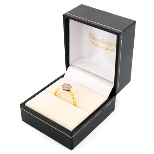 Bague 53 Bague florale en or 18k et platine, diamants taille simple et rose, époque édouardienne 58 Facettes 304FA7795AC647FFA29F901DE1F7A727