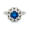 Bague 54 Bague cluster Art déco en platine avec saphir et diamants 58 Facettes A0509B793E254699AD49C1EA40CBF39B