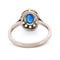 Bague 55 Bague cluster - Saphir et diamants taille rose en or blanc 18k 58 Facettes 3B7DB8888F7346B2B9D8B57475CDCF67