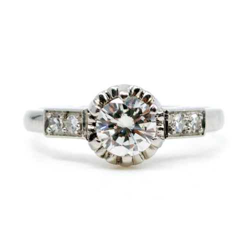 Bague 53 Bague solitaire en platine avec diamants 58 Facettes 2CCA45909708426FA1D73887271C6FC4