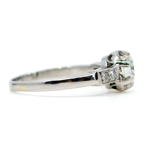 Bague 53 Bague solitaire en platine avec diamants 58 Facettes 2CCA45909708426FA1D73887271C6FC4