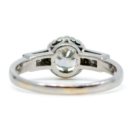 Bague 53 Bague solitaire en platine avec diamants 58 Facettes 2CCA45909708426FA1D73887271C6FC4