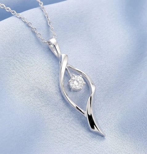 Pendentif Pendentif solitaire en or blanc 18K, diamant taille brillant 0,20 ct 58 Facettes 1779