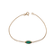 Bracelet Bracelet chaîne en or rose 18k avec émeraude 58 Facettes #4040