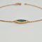 Bracelet Bracelet chaîne en or rose 18k avec émeraude 58 Facettes #4040