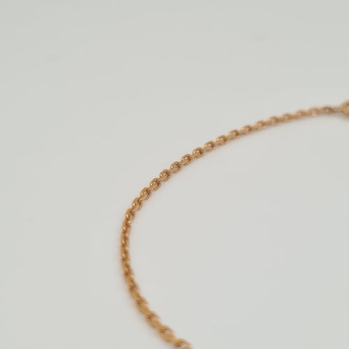 Bracelet Bracelet chaîne en or rose 18k avec émeraude 58 Facettes #4040