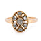 Bague 54 Bague ovale en or 14k et diamants taille rose 58 Facettes 9C9C6547271F41A4A36536569F58E921
