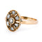 Bague 54 Bague ovale en or 14k et diamants taille rose 58 Facettes 9C9C6547271F41A4A36536569F58E921