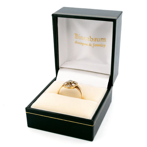Bague 54 Bague ovale en or 14k et diamants taille rose 58 Facettes 9C9C6547271F41A4A36536569F58E921