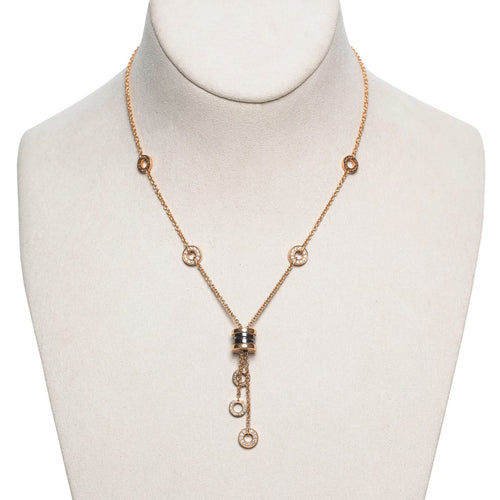 Collier Bulgari B.zero1 - Collier en or rose 18 carats, céramique noire et diamants 58 Facettes 2.19358