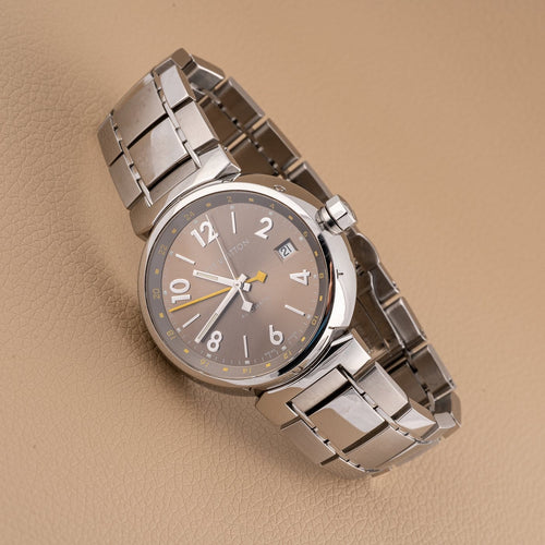 Montre Louis Vuitton - Montre Tambour Q1132 en acier 58 Facettes TOT-12030