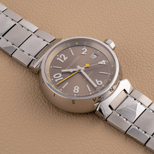 Montre Louis Vuitton - Montre Tambour Q1132 en acier 58 Facettes TOT-12030