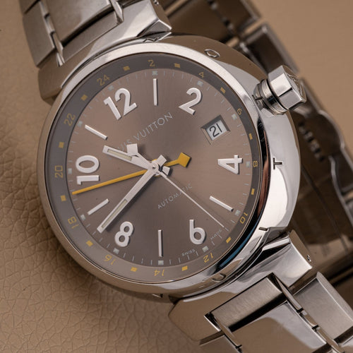 Montre Louis Vuitton - Montre Tambour Q1132 en acier 58 Facettes TOT-12030