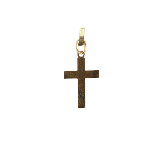 Pendentif Pendentif croix en or jaune 18 carats 58 Facettes #4501