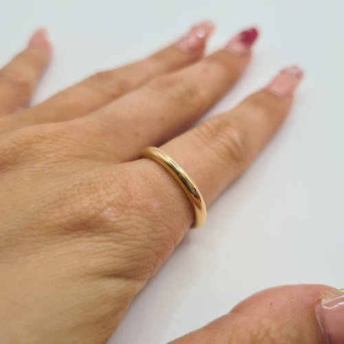 Bague 58 Bague alliance en or rose 18 carats 58 Facettes #4573