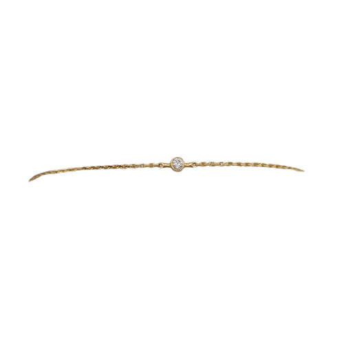 Bracelet Bracelet en or jaune 18k avec diamant 58 Facettes #4769