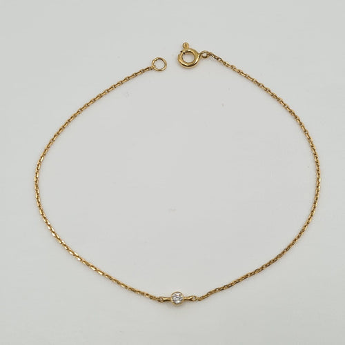 Bracelet Bracelet en or jaune 18k avec diamant 58 Facettes #4769