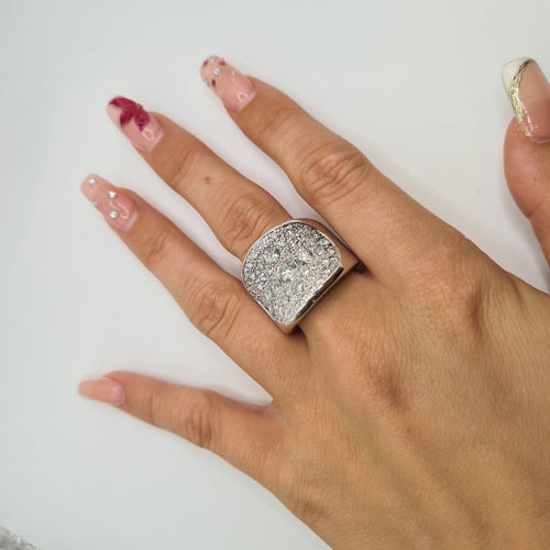 Bague 54 Bague en or blanc 18k 58 Facettes #4791