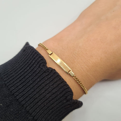 Bracelet Bracelet gourmette en or jaune 18 carats 58 Facettes #4807