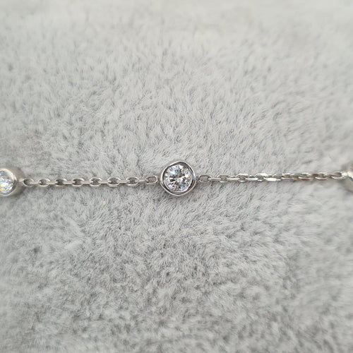 Bracelet Bracelet chaîne en or blanc 18k 58 Facettes #4842