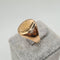 Bague 53 Chevalière en or rose 18k 58 Facettes #4858