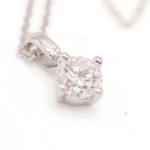 Collier solitaire avec diamant naturel 0,33 ct 58 Facettes UKA000156GM