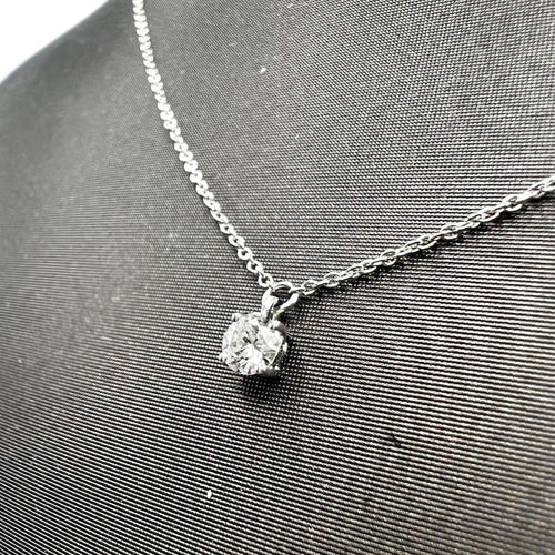 Collier SENIA - Collier solitaire en diamant, or blanc 18k 58 Facettes UKA0000169GM